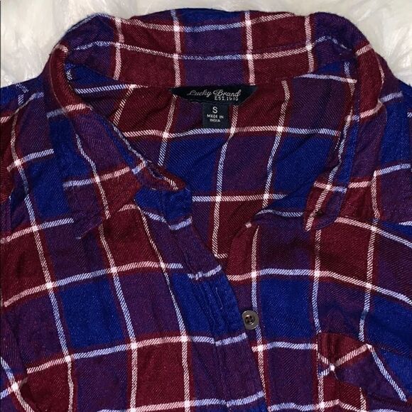 Lucky brand plaid shirt size S - Picture 3 of 5